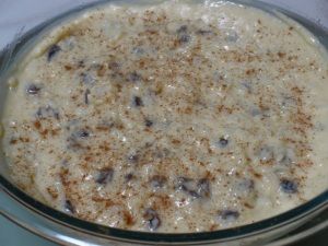 rice pudding finished