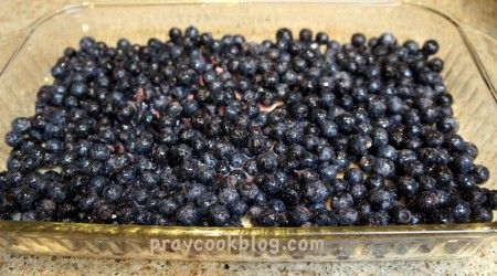 blueberries layered