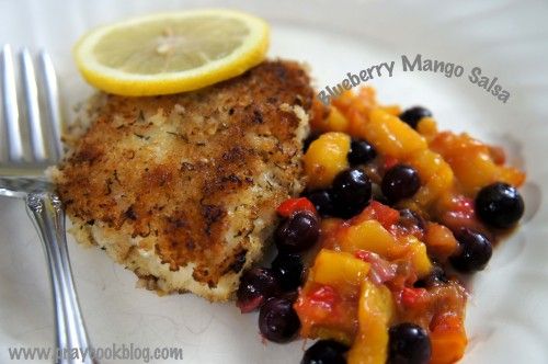 blueberry mango salsa lemon