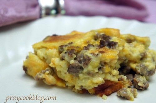 sausage egg casserole tabled
