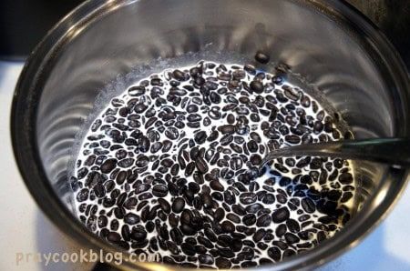 coffee in cream steeping