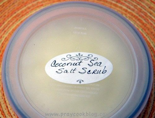 coconut sea salt scrub