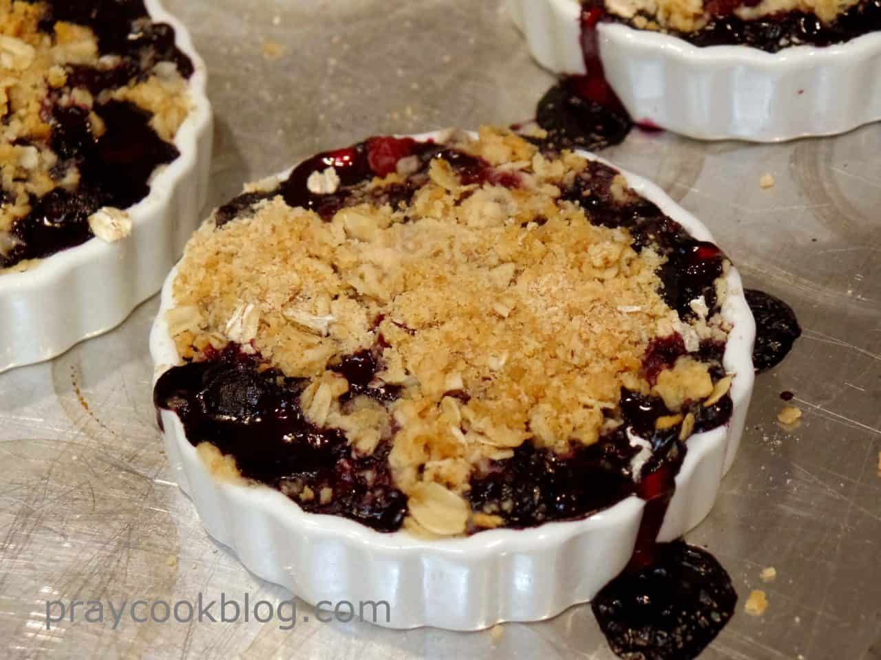 Fresh Blueberry Crumble Tarts