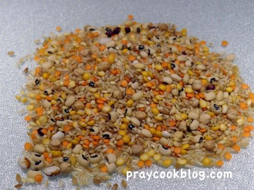 pile of dried beans rice peas