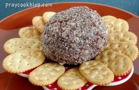 Cheese Ball Crackers Plated