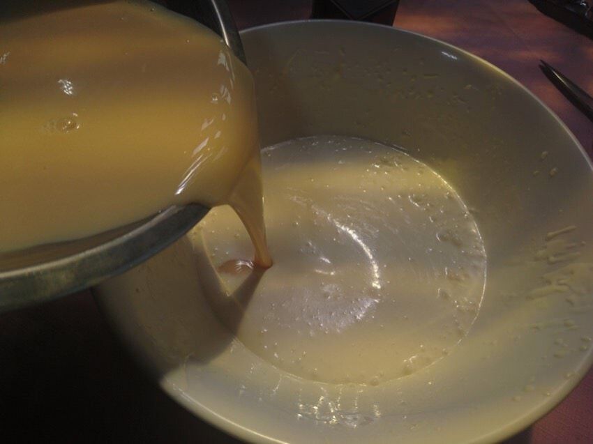 combining all ice cream ingredients