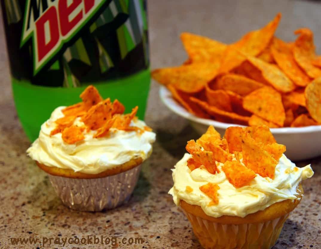 Mt. Dew and Doritos Cupcake