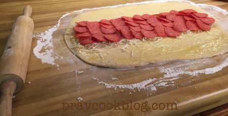 Ryans Pep Bread rolled