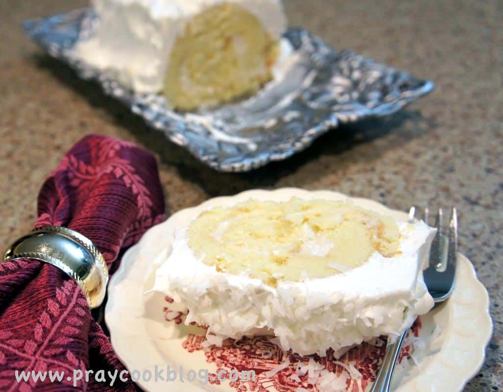Sour Cream Coconut Cake Roll