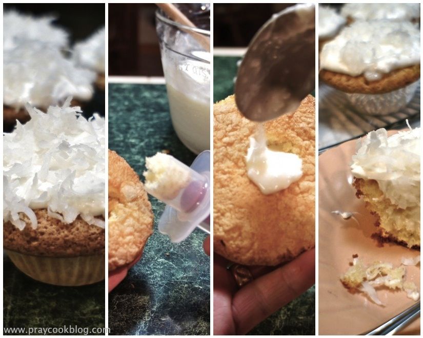 Sour Cream Coconut Cupcakes