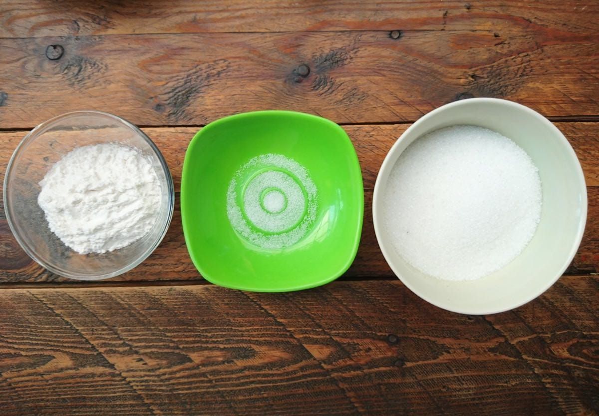 sugar flour and salt