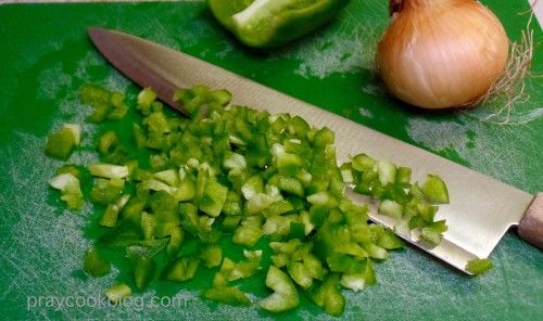 Onions and green peppers