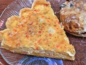 ham cheese quiche close