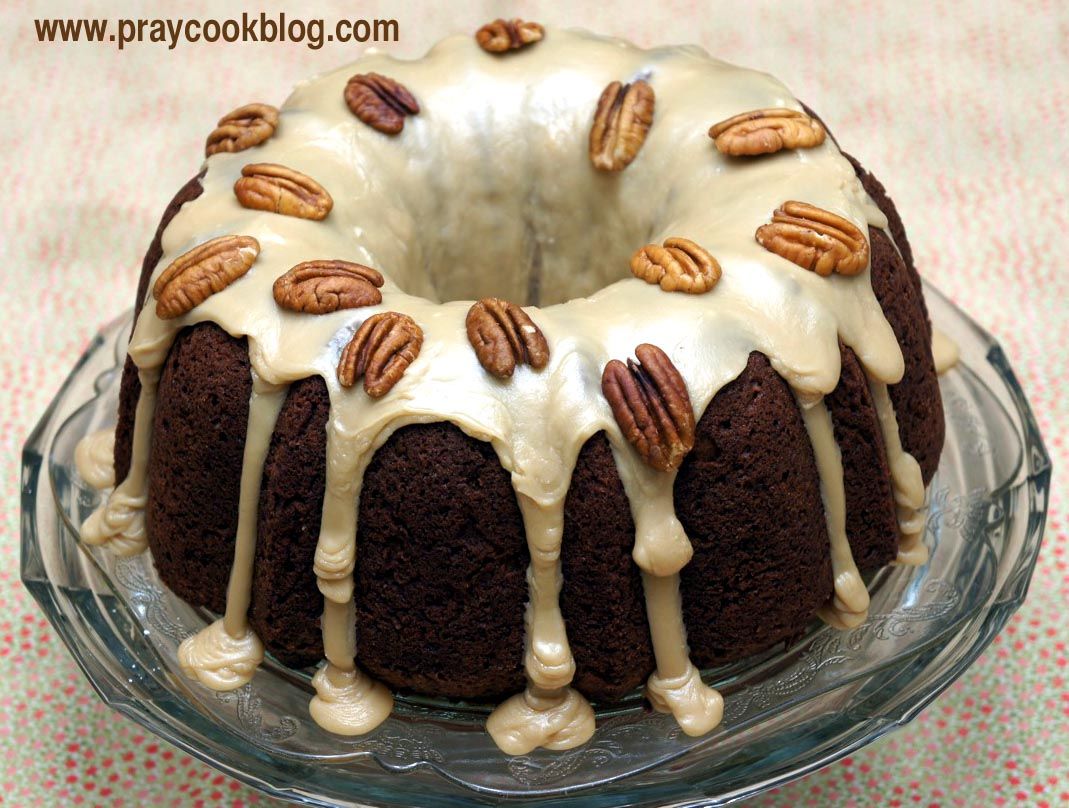 Apple Cream Cheese Bundt Cake with Praline Frosting