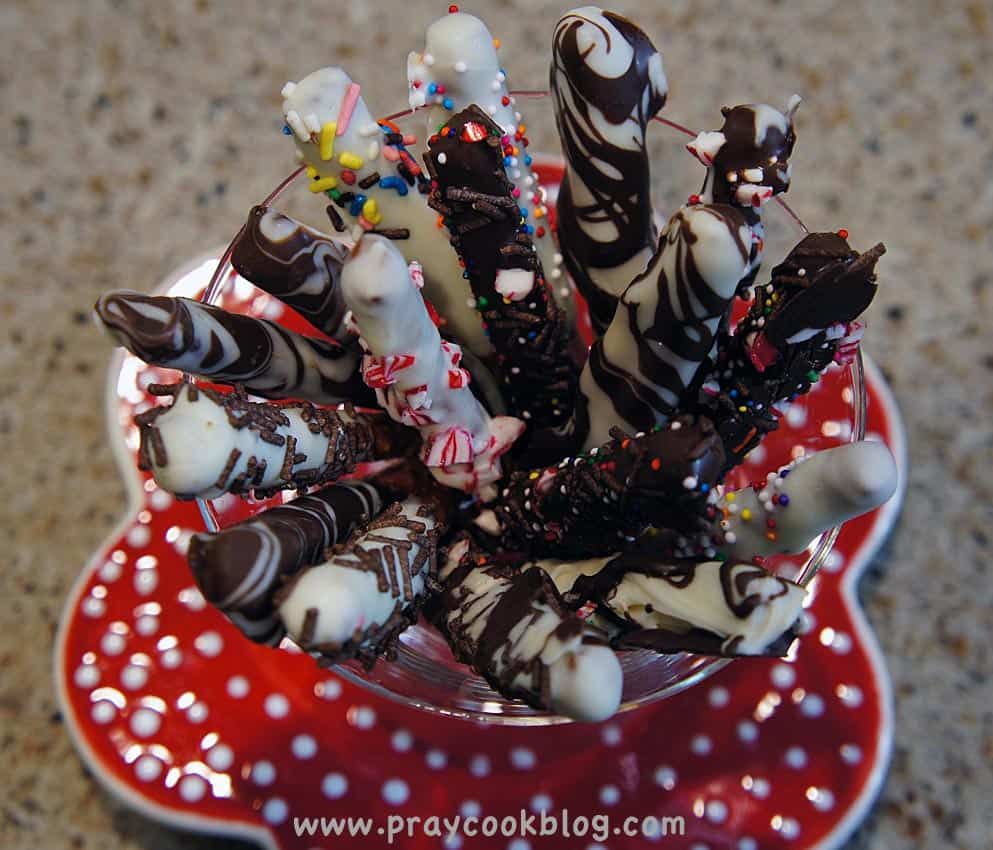 Dipped Pretzel Rods & A Cookbook Giveaway!