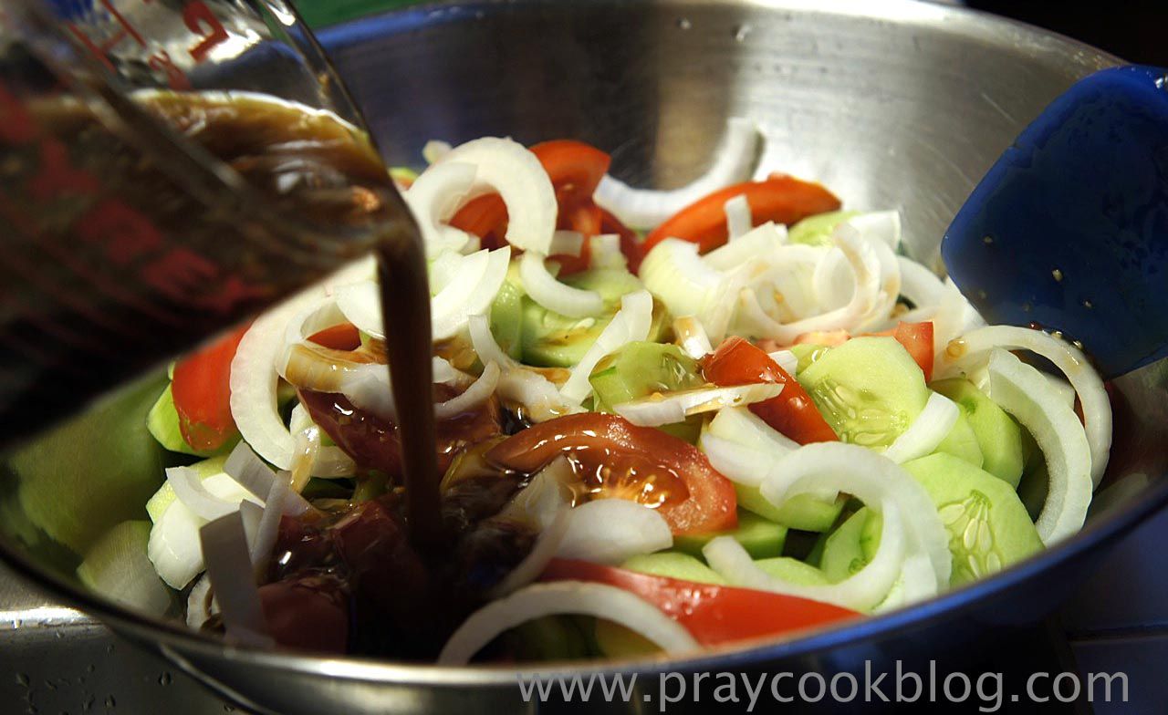A Perfectly Dressed Cucumber and Tomato Salad